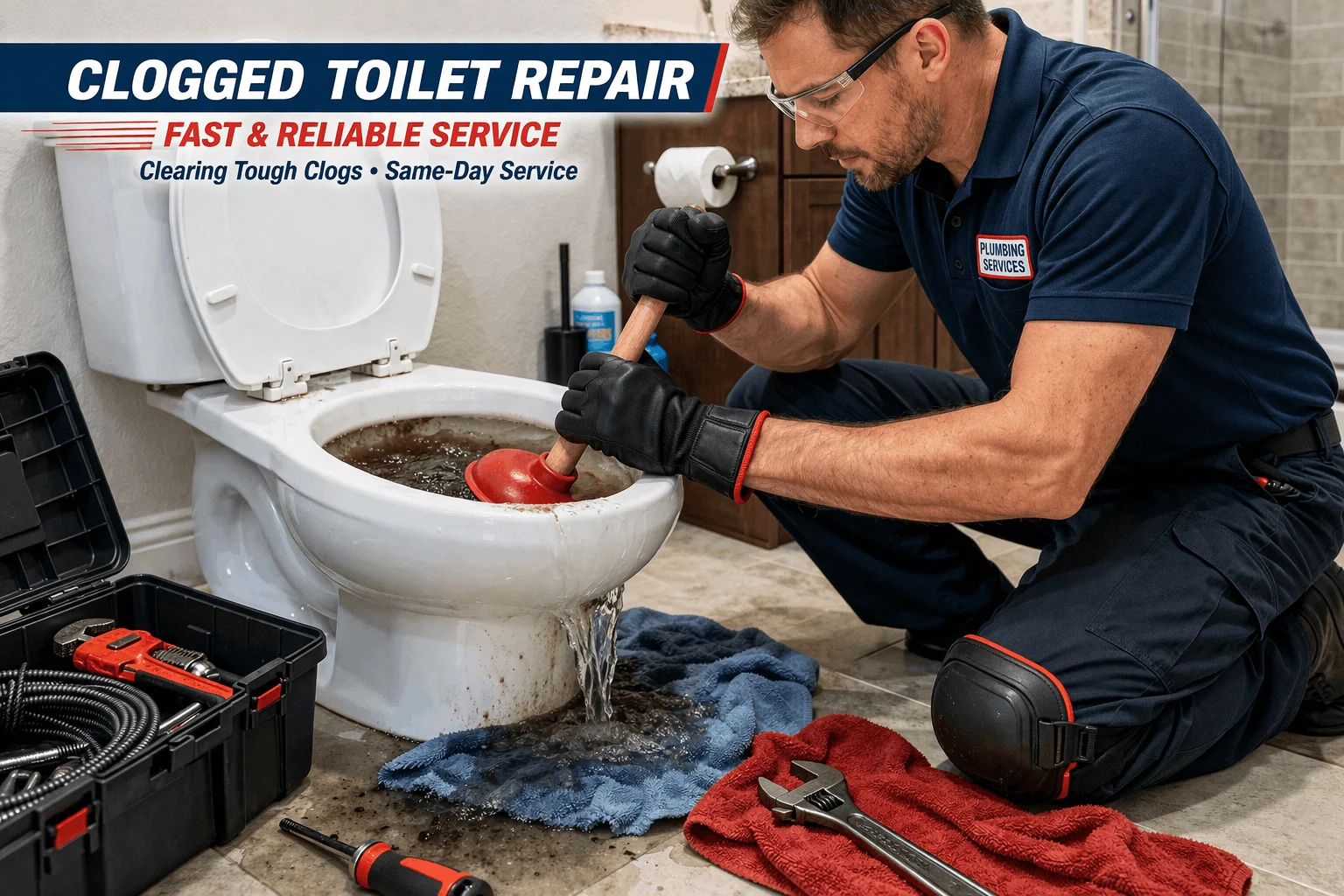 clogged toilet repair